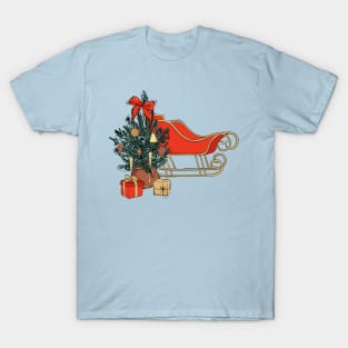 Christmas sleigh red T-Shirt